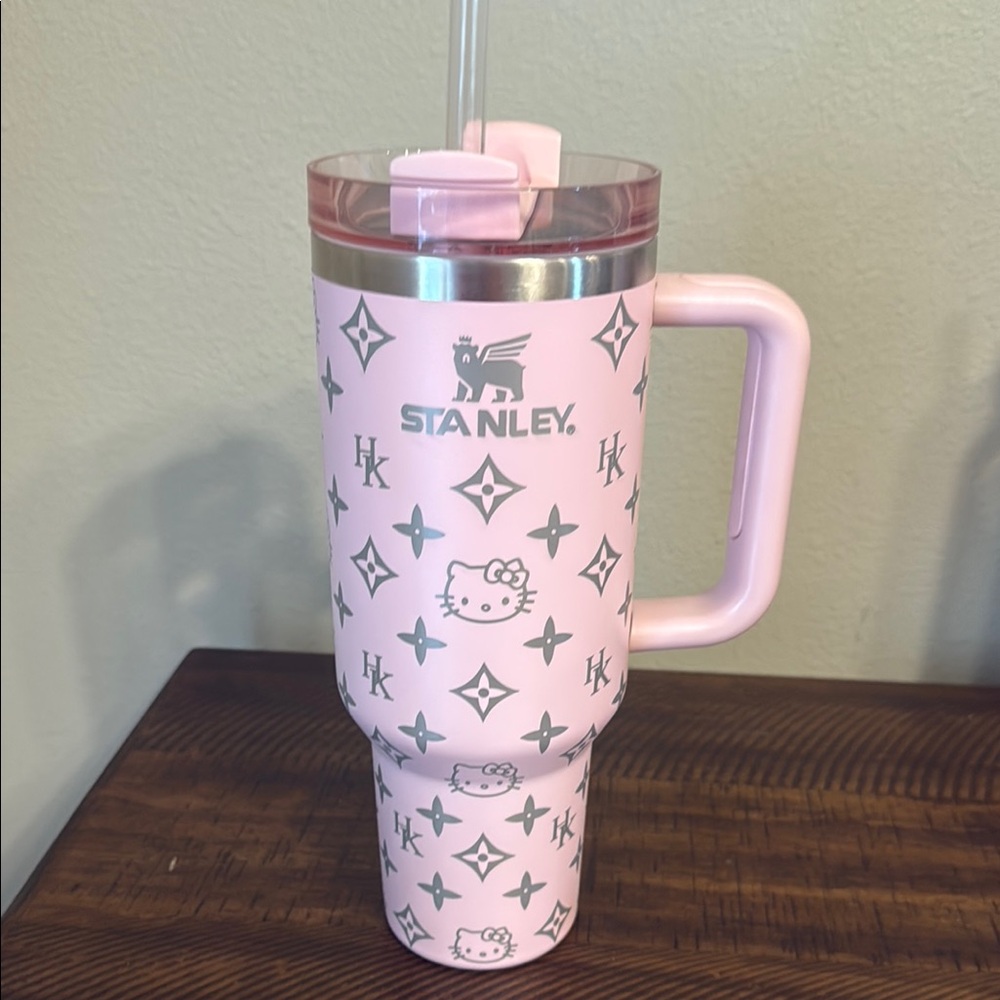 Stanley Pink Tumbler with Hello Kitty Design